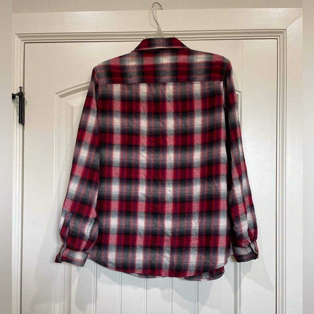 Field & Stream Red Plaid Blouse large women’s - Picture 4 of 4